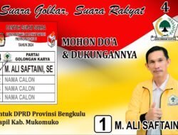 Caleg Golkar M. Ali Saftaini,S.E Raih Suara Terbanyak Perseorangan di Pileg DPRD Provinsi Bengkulu Dapil Mukomuko