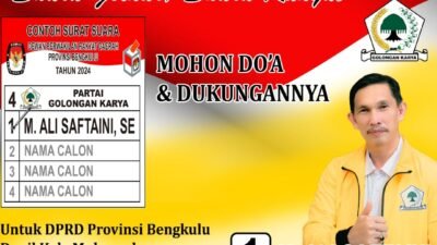 Caleg Golkar M. Ali Saftaini,S.E Raih Suara Terbanyak Perseorangan di Pileg DPRD Provinsi Bengkulu Dapil Mukomuko